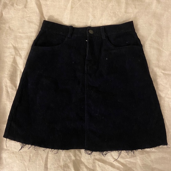 Brandy Melville Dresses & Skirts - Dark Navy Corduroy Brandy Melville Skirt